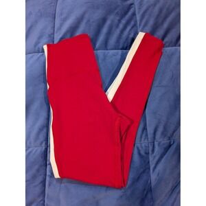 Interval Leggings‎ Red White Side Stripe High Rise USA - Size L